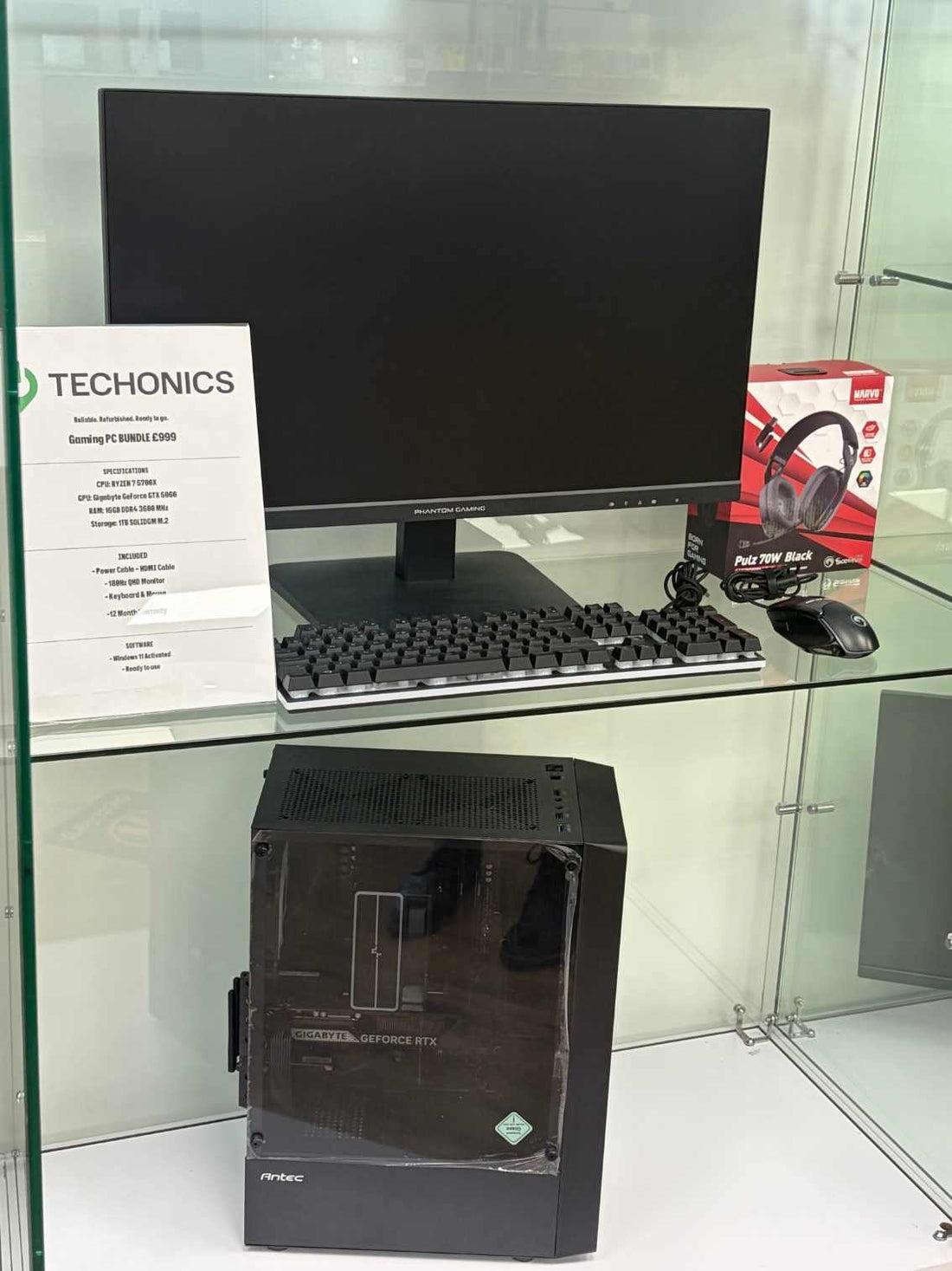 PC in a display cabinet